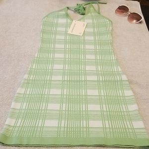 California Cool Knit Mini Dress in Green
